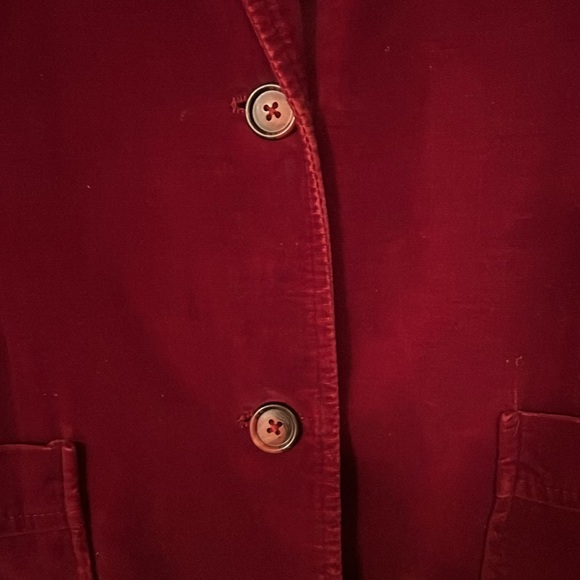 vintage velvet maroon jacket - Picture 4 of 9